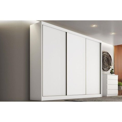 Guarda Roupa 3 Portas e 6 Gavetas Diamond/londres Plus Neve - Novo Horizonte