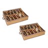 Sapateira Flexível Para 12 Pares Marrom - Kit 2 Unidades - 1