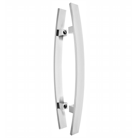 Puxador Kromus Curvo Barra Chata - Liso Escovado 500mm