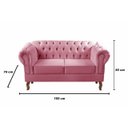 Ver imagem 2 de Sofá Namoradeira 2 Lugares Chesterfield Capitonê Dom Pedro - Suede Rosa