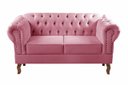 Ver imagem 1 de Sofá Namoradeira 2 Lugares Chesterfield Capitonê Dom Pedro - Suede Rosa