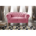 Ver imagem 3 de Sofá Namoradeira 2 Lugares Chesterfield Capitonê Dom Pedro - Suede Rosa