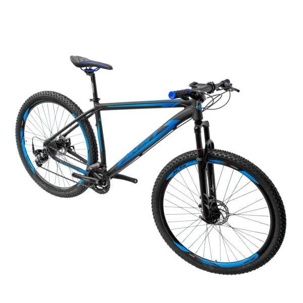 Bicicleta Aro 29 Alumínio First 24v Cambio Shimano T19 Cores Cor:Preto/Azul;Tamanho:19 - 2