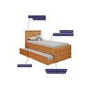 Ver imagem 4 de Bicama Solteiro Bianca II c/Auxiliar Nature - Cimol