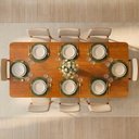 Ver imagem 2 de Conjunto Sala de Jantar 1 Mesa Retangular Tali 210cm 8 Cadeiras Miriti CabeCasa MadeiraOriginals