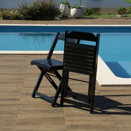 Jogos Conjuntos Mesa Bar Dobrável Madeira 70 X 70 com 4 Cad. Preta - Móveis Britz - 6