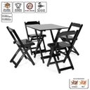 Ver imagem 3 de Jogos Conjuntos Mesa Bar Dobrável Madeira 70 X 70 com 4 Cad. Preta - Móveis Britz