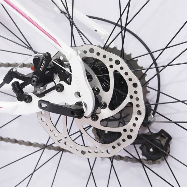 Bicicleta Aro 29 Alumínio Absolute 24v Tm15 + Componentes Cor:Branco/Rosa;Tamanho:15 - 7