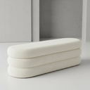 Ver imagem 2 de Banco Recamier Baú Organico Cookie 193 Cm Boucle - Zahav':off White/estofado em Tecido Boucle