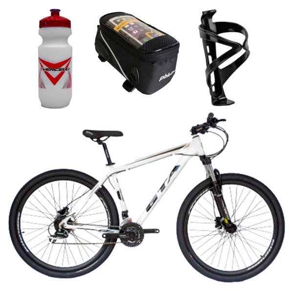 Bicicleta Aro 29 Alumínio GTA 24v Freio Hid Shimano +Brindes Tamanho:19;Cor:Branca - 1