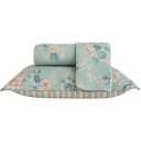 Ver imagem 2 de Kit Cobre Leito Casal Dupla Face Ultra Lisse 210x230cm 100% Poliéster Bene Casa Verde Claro