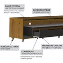 Ver imagem 5 de Rack para TV até 70 Polegadas com LED MDF 218cm e Rodízios Olivar Loop