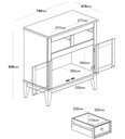 Ver imagem 2 de Buffet Antoine 2 Portas e 2 Gavetas Cor Amendoa 83cm - 62620