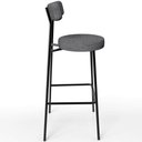 Ver imagem 7 de Kit 06 Banquetas Altas Cozinha Bar Sala De Jantar Em Aço Milão L02 Linho Cinza Escuro - Lyam Decor