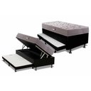 Ver imagem 1 de Cama Box Baú c/Auxiliar Solteiro: Colchão Espuma Herval D28 / AG65 Black Double Side + Base CRC