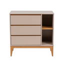 Ver imagem 3 de Gabinete para Banheiro 2 Gavetas 2 Nichos sem Cuba MDF com Pés de Madeira Maciça Bento Yescasa Bege/Cappuccino/Amêndoa