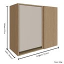 Ver imagem 3 de Balcão Aéreo de Cozinha Modulada 01 Porta Canto Reversível