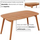Ver mais imagens de Sala de Jantar Mesa 135x76cm Tampo Laminado com 4 Cadeiras em Couríssimo Ceci Yescasa Marrom