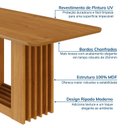 Ver imagem 5 de Mesa de Jantar Retangular 130x80cm 100% MDF Jambu CabeCasa MadeiraOriginals Marrom/Cinamomo