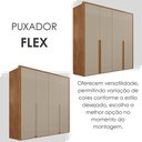 Ver imagem 5 de Guarda-Roupa 4 Portas 3 Gavetas 100% MDF Lizz Off White/Cedro