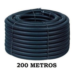200 Metros Conduíte Corrugado 3/4 Reforçado Rolo Conduíte