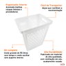 Cesto de Roupas com Tampa 55 Litros com Cesto Para Prendedores Multiuso - Uz - Branco - 5