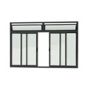 Ver imagem 1 de Janela de Alumínio 04 Folhas com Basculante Preto - 120x120