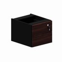 Ver imagem 3 de Gaveteiro Suspenso 33cm x 40cm 2 Gavetas com Chave para Mesa Escrivaninha de Escritório Corporate Marrom/Louro Preto
