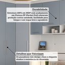Ver imagem 4 de Quarto Modulado Casal de Canto com Guarda-roupas Maleiro e Cabeceira Alpes Master Luciane Móveis