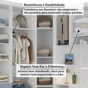 Ver imagem 5 de Quarto Modulado Casal de Canto com Guarda-roupas Maleiro e Cabeceira Alpes Master Luciane Móveis