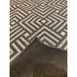 Tapete Sala Moderno Geometrico Tabuleiro 200X250 Cm Chumbo - 5