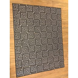 Tapete Sala Moderno Geometrico Tabuleiro 200X250 Cm Chumbo - 3