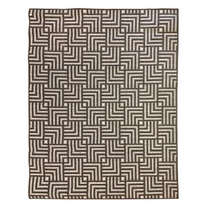 Tapete Sala Moderno Geometrico Tabuleiro 200X250 Cm Chumbo