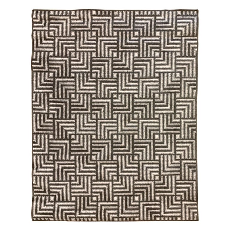 Tapete Sala Moderno Geometrico Tabuleiro 200X250 Cm Chumbo