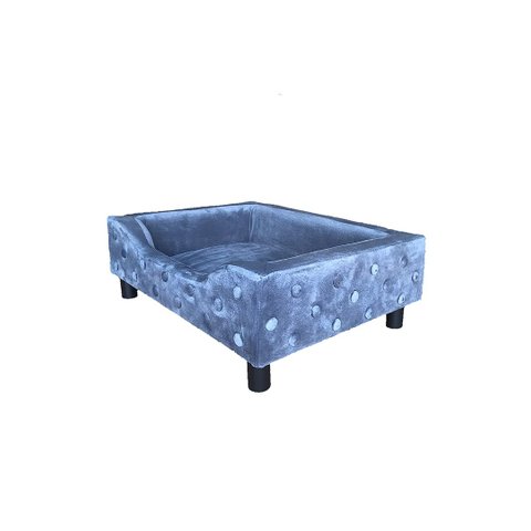Caminha Cama Para Cachorro Pet Luxo Com Pés - Azul