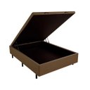Ver imagem 3 de Conjunto Box Baú Conceito + Colchão Koln Casal 1,38x1,88 Molas Maxspring Herval Marrom - Suede
