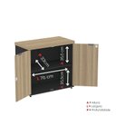 Ver imagem 7 de Armário Baixo para Escritório com 2 Portas Pivotantes PE40 Cinza/Preto/Noce Marromle