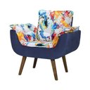 Ver imagem 2 de Poltrona Orquídea - Azul - Estampado
