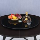 Ver imagem 4 de Prato giratório centro de mesa em vidro preto e inox 70cm