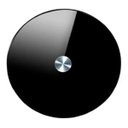 Ver imagem 1 de Prato giratório centro de mesa em vidro preto e inox 70cm