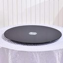 Ver imagem 2 de Prato giratório centro de mesa em vidro preto e inox 70cm
