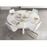 Prato giratório centro de mesa em vidro off-white e inox 60cm - 5