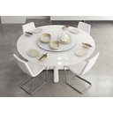 Ver imagem 5 de Prato giratório centro de mesa em vidro off-white e inox 60cm