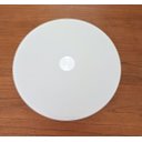 Ver imagem 1 de Prato giratório centro de mesa em vidro off-white e inox 60cm