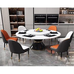Prato giratório centro de mesa em vidro off-white e inox 60cm - 4