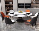 Ver imagem 4 de Prato giratório centro de mesa em vidro off-white e inox 70cm