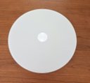 Ver imagem 1 de Prato giratório centro de mesa em vidro off-white e inox 70cm