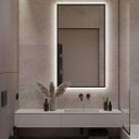 Ver mais imagens de Espelho Lapidado Bisotê Iluminado com LED Frio - 60x70cm