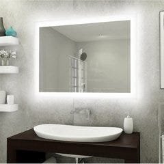 Espelho Lapidado Bisotê Iluminado com LED Frio - 60x90cm - 1