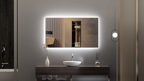 Espelho Lapidado Bisotê Iluminado com LED Frio - 80x100cm - 7